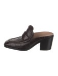 Bottega Veneta Embossed Leather Mules - Brown Pumps, Shoes - BOT370040 | The RealReal