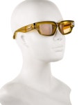 Bottega Veneta Square Tinted Sunglasses - Green Sunglasses, Accessories - BOT370050 | The RealReal