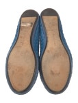 Bottega Veneta Intrecciato Weave Leather Flats - Blue Flats, Shoes - BOT370068 | The RealReal