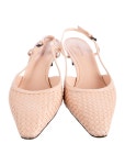 Bottega Veneta Intrecciato Weave Leather Slingback Flats - Pink Flats, Shoes - BOT370071 | The RealReal