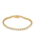 Bracelet 18K 7.50ctw Diamond Tennis Link Bracelet - Link, Bracelets - BRACE210001 | The RealReal