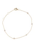 Bracelet 14K Diamond Station Bracelet - Link, Bracelets - BRACE210088 | The RealReal