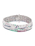 Bracelet 18K 2.14ctw Diamond & Multi-Stone Egyptian Link Bracelet - Link, Bracelets - BRACE210152 | The RealReal