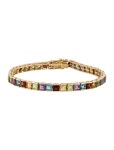Bracelet 14K Multistone Link Bracelet - Link, Bracelets - BRACE210165 | The RealReal