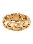 Bracelet 18K Textured Fancy Link Chain Bracelet - Bracelets -          BRACE49021 | The RealReal 18K Textured Fancy Link Chain... 