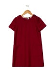 Burberry Girls Wool Short Sleeve Dress - Red Sizes 7-16, Girls - BUR230049 | The RealReal Girls Wool Short Sleeve Dress