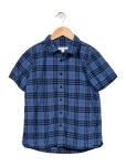 Burberry Boys Nova Check Short Sleeve Shirt - Blue Sizes 7-16, Boys - BUR230060 | The RealReal Boys Nova Check Short Sleeve Shirt