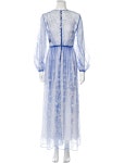 Burberry Floral Print Long Dress - Blue Dresses, Clothing - BUR370084 | The RealReal Floral Print Long Dress