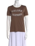 Celine Graphic Print Crew Neck T-Shirt - Brown Tops, Clothing - CEL350029 | The RealReal Graphic Print Crew Neck T-Shirt