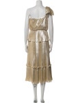 Celine Silk Long Dress - Gold Dresses, Clothing - CEL370037 | The RealReal