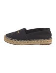 Celine Canvas Embroidered Accent Espadrilles - Black Flats, Shoes - CEL400050 | The RealReal
