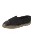 Chanel Interlocking CC Logo Canvas Espadrilles - Black Flats, Shoes - CHA849008 | The RealReal Interlocking CC Logo Canvas... 