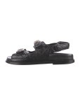 Chanel Interlocking CC Logo Leather Sandals - Black Sandals, Shoes - CHA944703 | The RealReal Interlocking CC Logo Leather Sandals