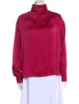 Diane von Furstenberg Silk V-Neck Blouse - Pink Tops, Clothing - WDI442003 | The RealReal Silk V-Neck Blouse