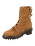 Chloé Leather Colorblock Pattern Lace-Up Boots - Brown Boots, Shoes - CHL316005 | The RealReal Leather Colorblock Pattern Lace... 