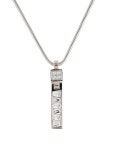 Christian Dior Crystal Bar Pendant Necklace - Silver-Tone Metal Pendant Necklace, Necklaces - CHR180007 | The RealReal Crystal... 