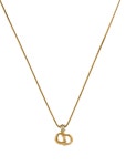 Christian Dior Vintage Crystal CD Pendant Necklace - Gold-Plated Pendant Necklace, Necklaces - CHR248777 | The RealReal Vintage... 