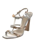 Prada Leather Studded Accents T-Strap Sandals - Gold Sandals, Shoes - PRA836010 | The RealReal Leather Studded Accents T-Strap... 