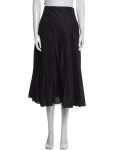 Christian Dior Pleated Accents Midi Length Skirt - Black Skirts, Clothing - CHR338008 | The RealReal Pleated Accents Midi Length... 