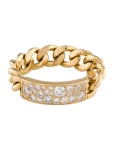 Christian Dior 18K Diamond Gourmette Ring - Band, Rings - CHR570001 | The RealReal