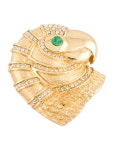 Christian Dior Vintage Crystal & Glass Parrot Pin Brooch - Green Pin, Brooches - CHR600016 | The RealReal