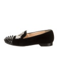 Christian Louboutin Spike Accents Embroidered Accent Loafers - Black Flats, Shoes - CHT210083 | The RealReal Spike Accents... 