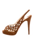 Christian Louboutin Suede Slingback Sandals - Brown Sandals, Shoes - CHT210091 | The RealReal Suede Slingback Sandals