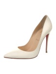 Christian Louboutin Patent Leather Slingback Pumps - White Pumps, Shoes - CHT339012 | The RealReal Patent Leather Slingback Pumps