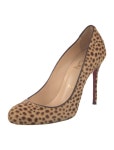 Oscar de la Renta Animal Print Bow Accents Pumps - Neutrals Pumps, Shoes - OSC210083 | The RealReal Animal Print Bow Accents Pumps