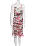 Dolce & Gabbana Printed Midi Length Dress - White Dresses, Clothing - DAG338005 | The RealReal Printed Midi Length Dress