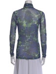 Dries Van Noten Floral Print Turtleneck Top - Blue Tops, Clothing - DRI185005 | The RealReal