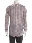 Brunello Cucinelli Plaid Print Long Sleeve Shirt - White Casual Shirts, Clothing - BRU339013 | The RealReal Plaid Print Long... 
