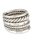 David Yurman Diamond Stax Six Row Ring - Band, Rings - DVY210087 | The RealReal