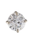 Earrings 14K Single Diamond Stud - 14K White Gold Stud, Earrings - EARRI180020 | The RealReal 14K Single Diamond Stud