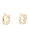 Earrings 14K Diamond Huggie Hoop Earrings - Hoop, Earrings - EARRI402009 | The RealReal