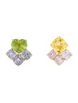 Earrings 18k Peridot, Danburite & Spinel Stud Earrings - Stud, Earrings - EARRI412004 | The RealReal