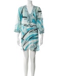 Emilio Pucci Printed Cover-Up - Blue Swimwear, Clothing - EMI150043 | The RealReal