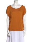 Fendi Scoop Neck Short Sleeve T-Shirt - Neutrals Tops, Clothing - FEN304013 | The RealReal Scoop Neck Short Sleeve T-Shirt