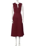 Jason Wu Crew Neck Midi Length Dress - Red Dresses, Clothing - JAS45390 | The RealReal Crew Neck Midi Length Dress