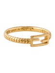 Fendi Baguette Ring - Brass Signet Ring, Rings - FEN325003 | The RealReal Baguette Ring