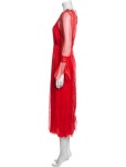 Valentino Silk Midi Length Dress - Red Dresses, Clothing - VAL324019 | The RealReal Silk Midi Length Dress