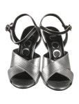 Gucci GG Logo Leather Sandals - Silver Sandals, Shoes - GUC2017029 | The RealReal