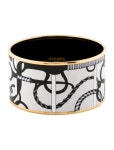 Hermès Extra Wide Enamel Bracelet - 18K Yellow Gold-Plated Bangle, Bracelets - HER350034 | The RealReal Extra Wide Enamel Bracelet