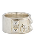 Hermès Collier de Chien Ring - Sterling Silver Band, Rings - HER370075 | The RealReal Collier de Chien Ring