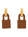 Hermès OKelly Earrings - Brown, 18K Yellow Gold-Plated Clip-On, Earrings - HER540004 | The RealReal OKelly Earrings
