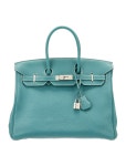 Hermès Swift Birkin 35 - Blue Handle Bags, Handbags - HER700021 | The RealReal Swift Birkin 35