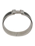 Hermès Enamel Clic Clac H Bracelet - Black Bangle, Bracelets - HER780001 | The RealReal