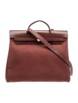 Hermès Toile Herbag 39 - Burgundy Handle Bags, Handbags - HER837004 | The RealReal