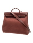Hermès Toile Herbag 39 - Burgundy Handle Bags, Handbags - HER837004 | The RealReal