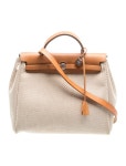 Hermès Toile & Vache Hunter Herbag 31 - Neutrals Handle Bags, Handbags - HER839013 | The RealReal